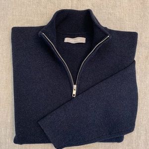 Everlane half zip sweater Navy Blue size small